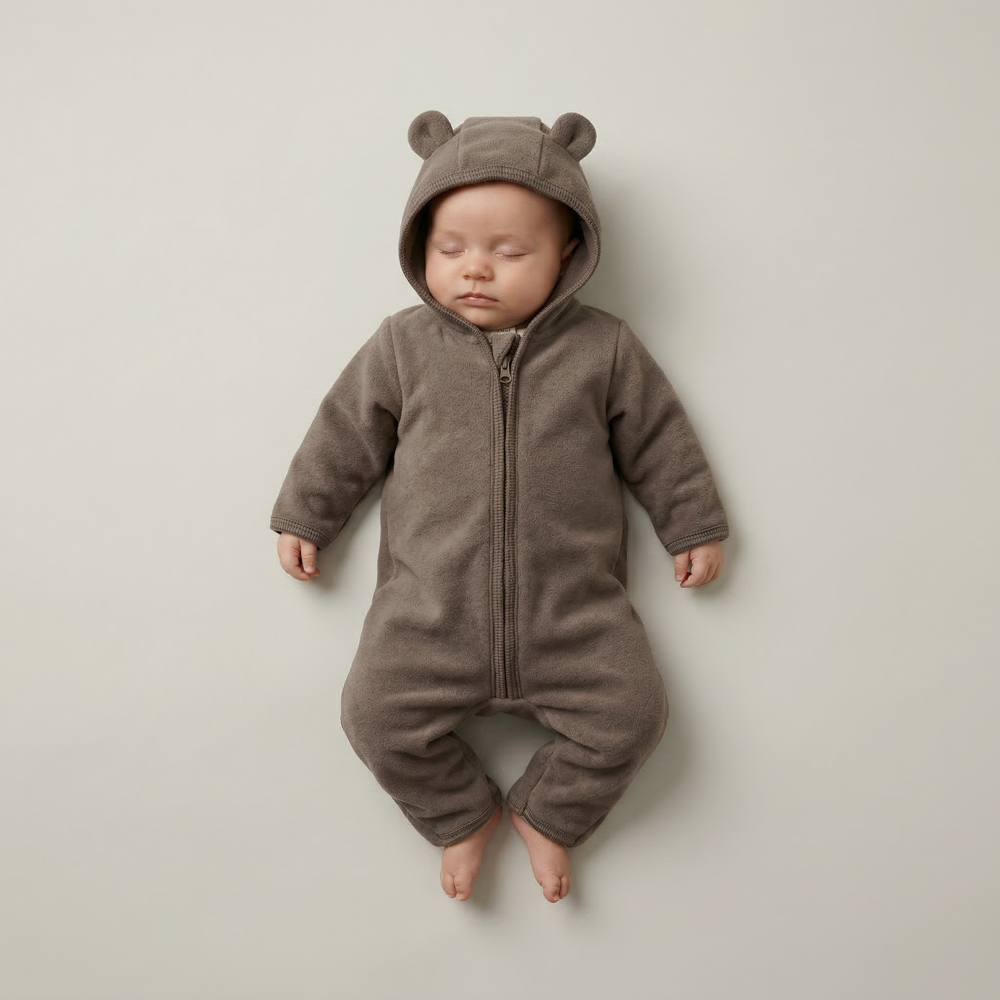 PerfectBaby™ Merino Wool Bear-Ear Romper premium baby outfit