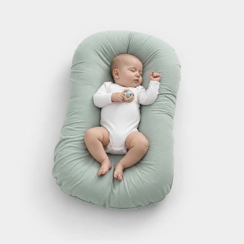 PerfectBaby™ BioFiber Baby Lounger organic baby nest — studio view
