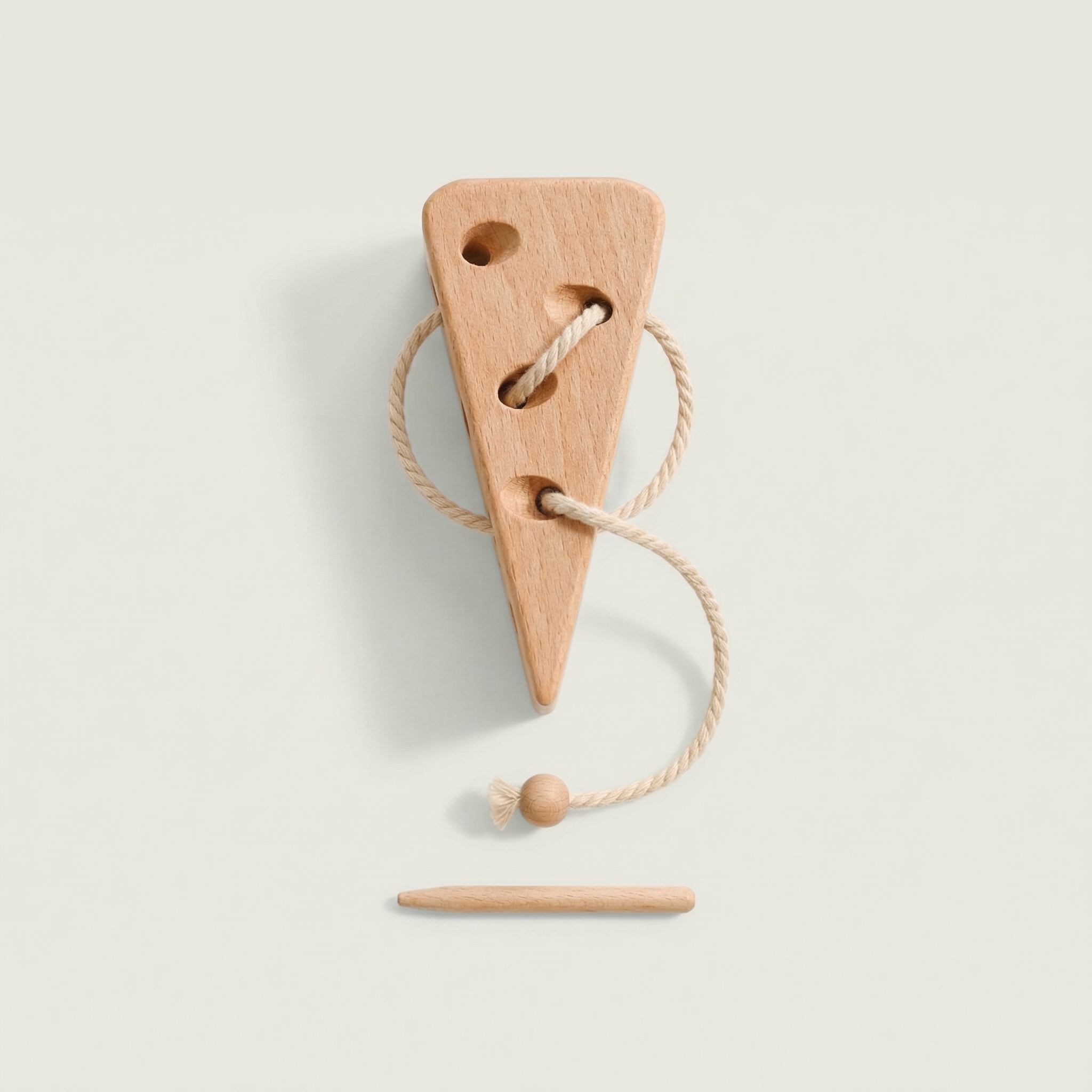 Montessori Cheese lacing toy wooden Montessori toy by PerfectBaby™