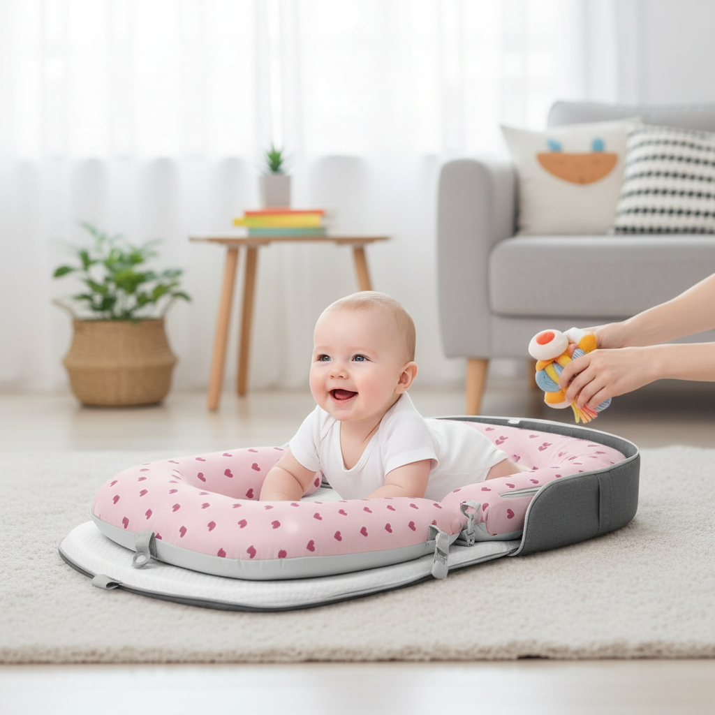 PerfectBaby™ TravelNest – Hearts portable baby bed