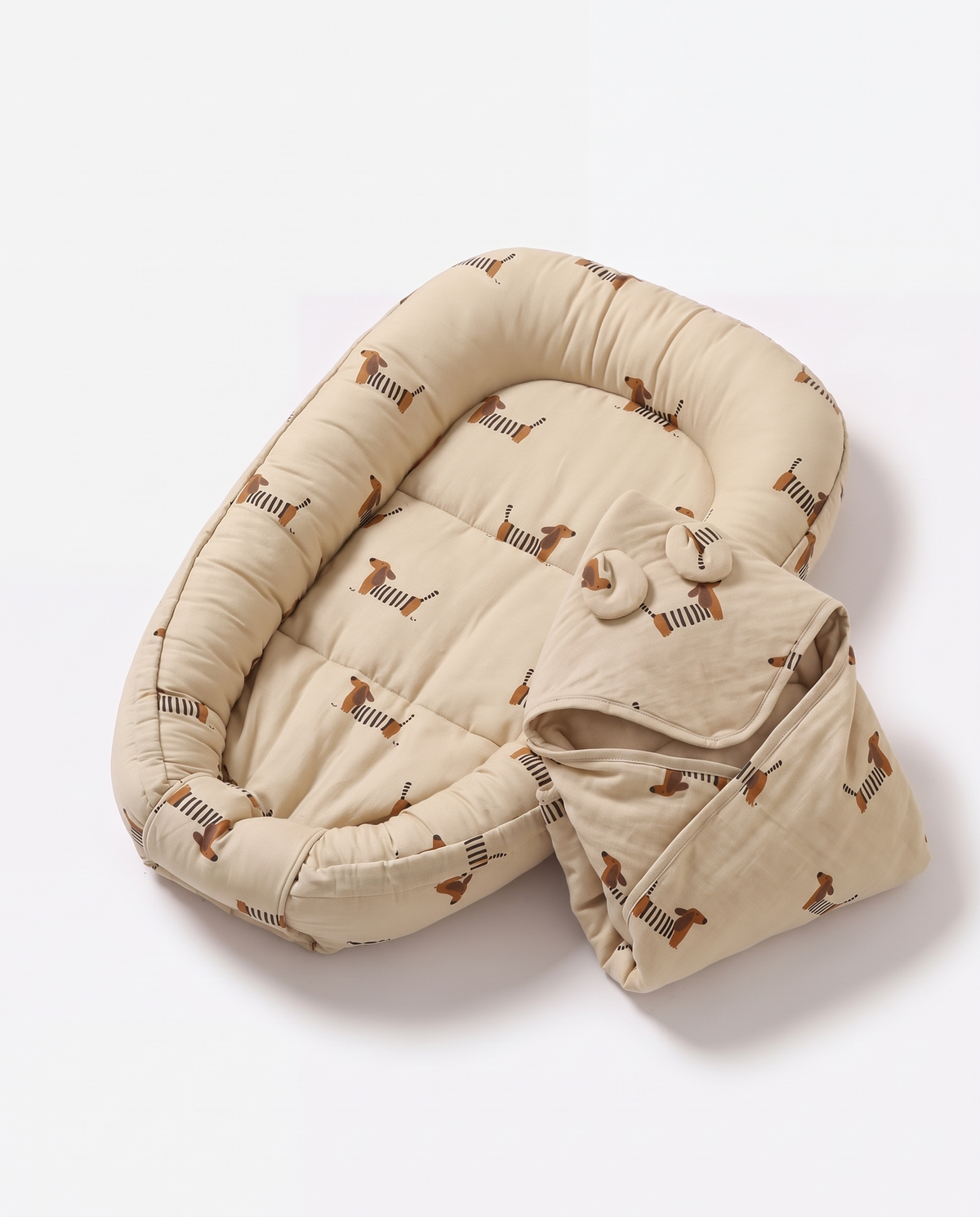 PerfectBaby™ Muslin Nest & Hooded Blanket Set