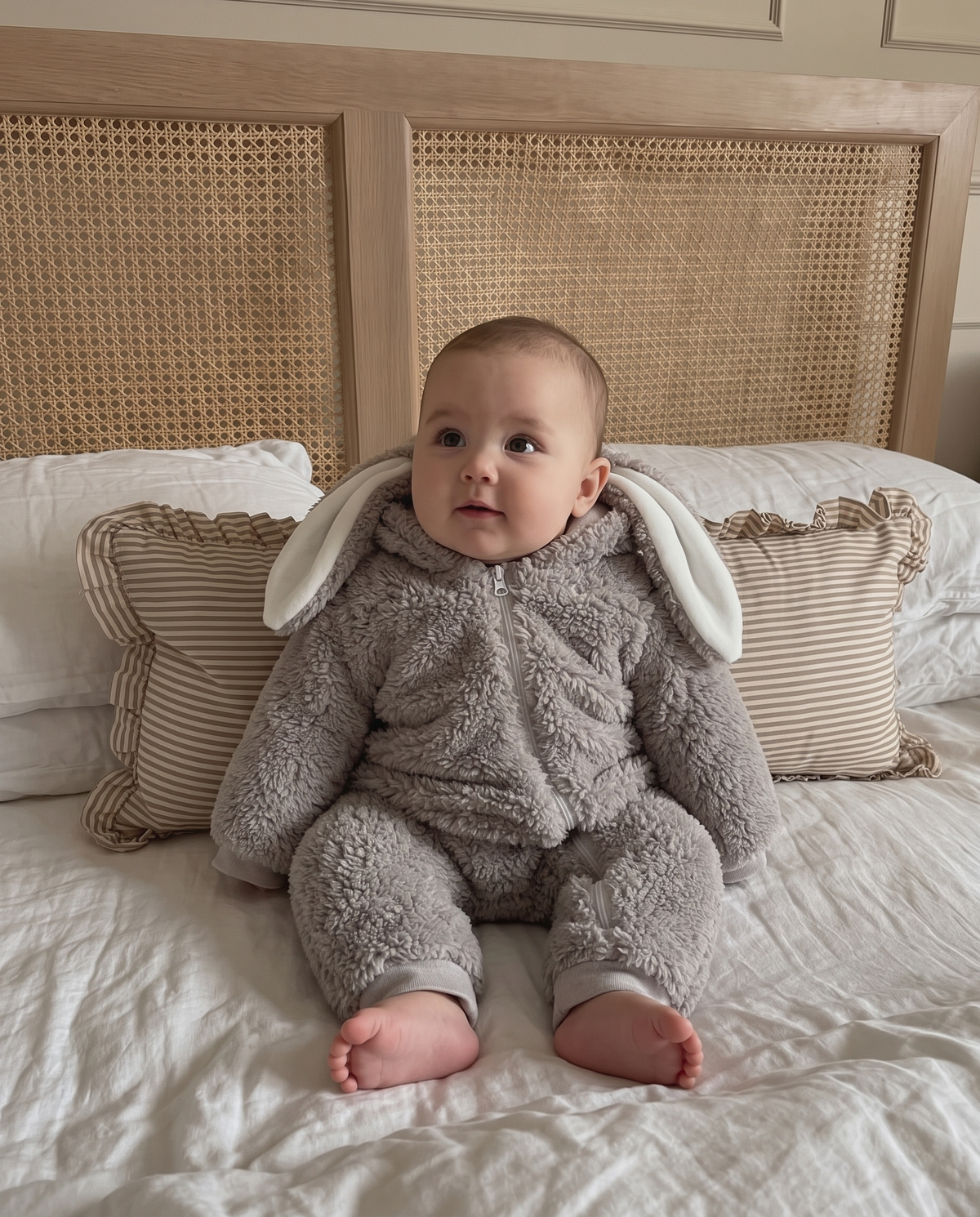 PerfectBaby™ Cozy Bunny Fleece Romper