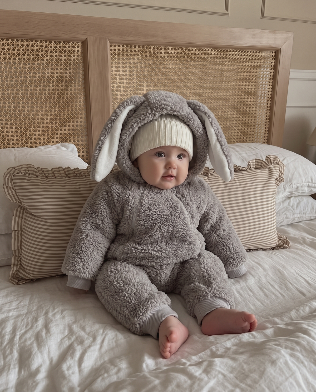 PerfectBaby™ Cozy Bunny Fleece Romper