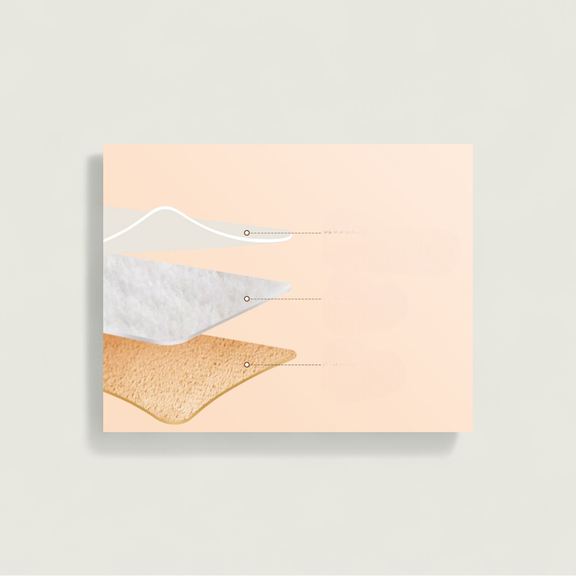 Abstract art piece with geometric shapes on a light pink background