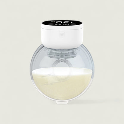 White electronic device with digital display on a light gray background