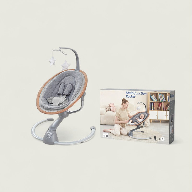 Baby swing with packaging on a light background