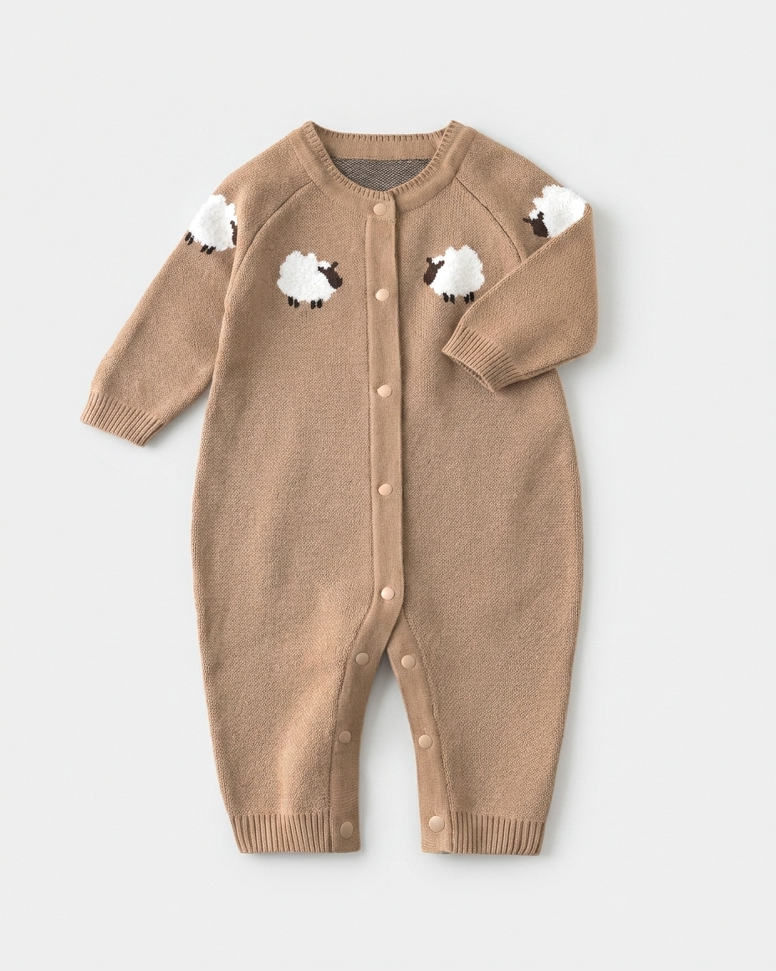 PerfectBaby™ Little Lamb Knit Baby Romper