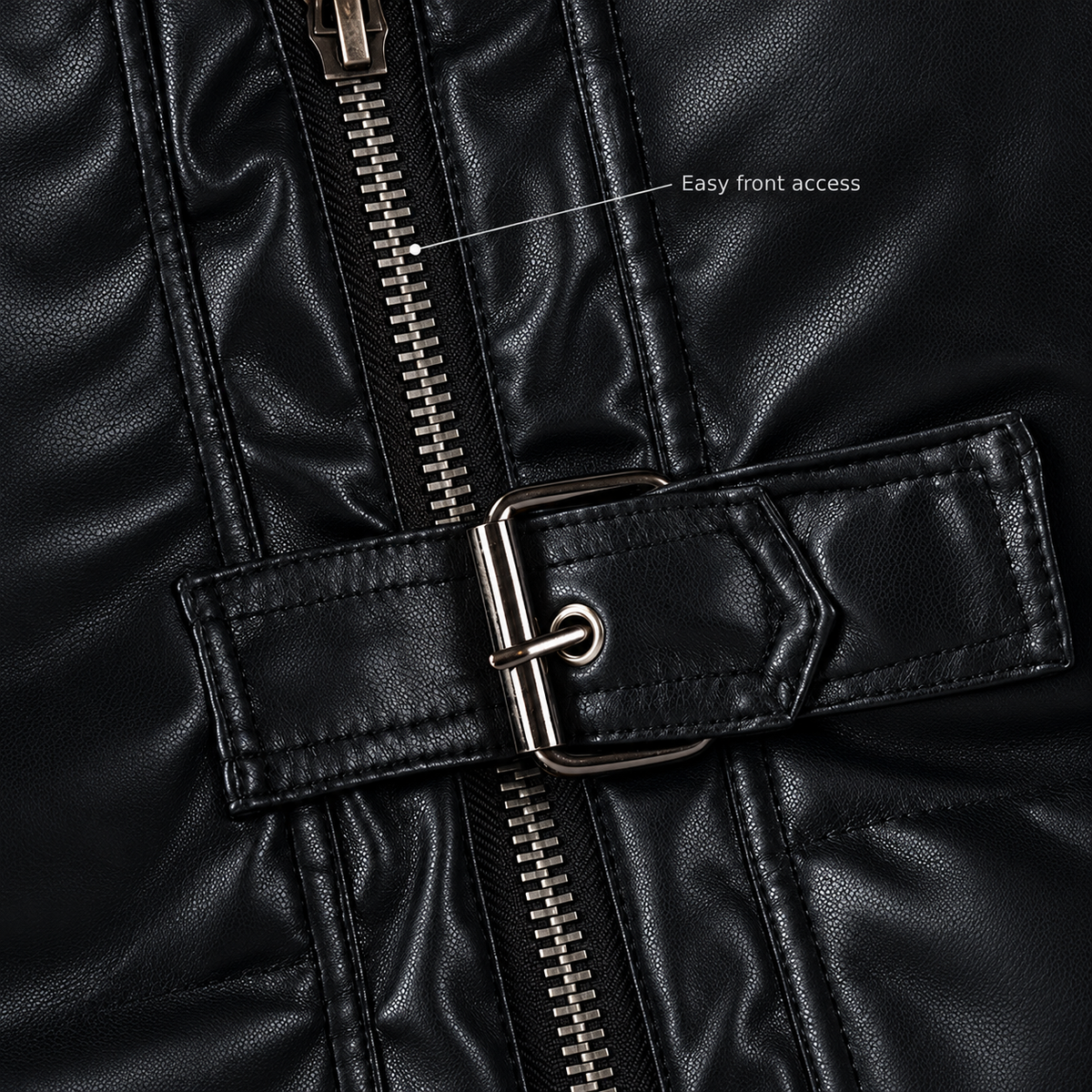 LeatherBear footmuff – hardware, detail shown in Black
