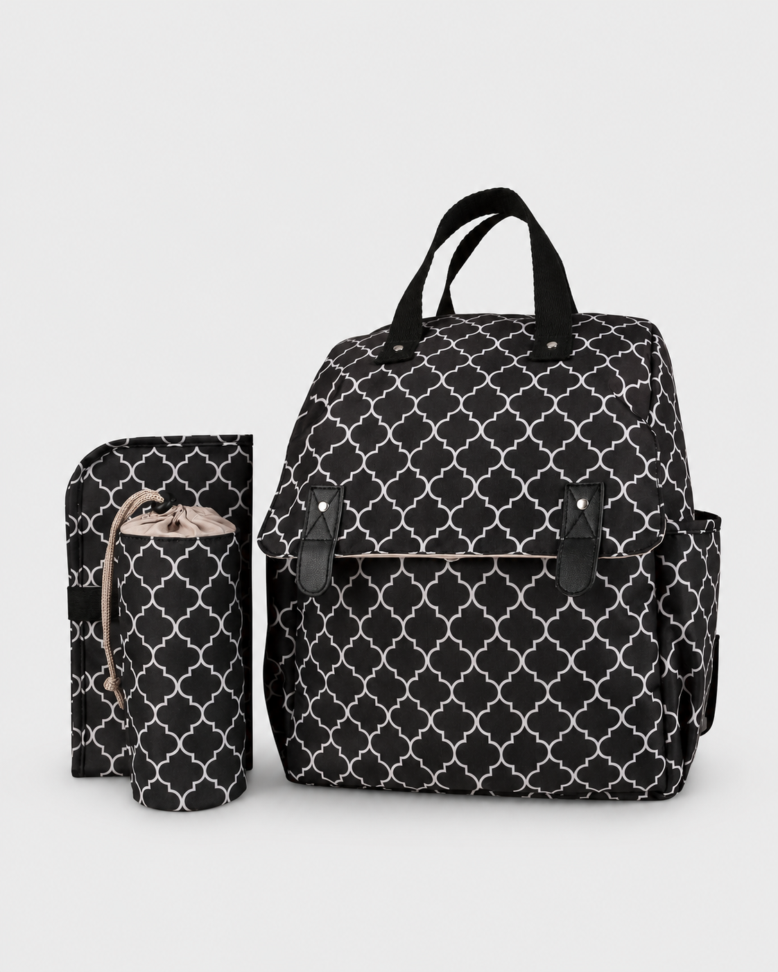 PerfectBaby 3-Piece Diaper Backpack Set — Geometry