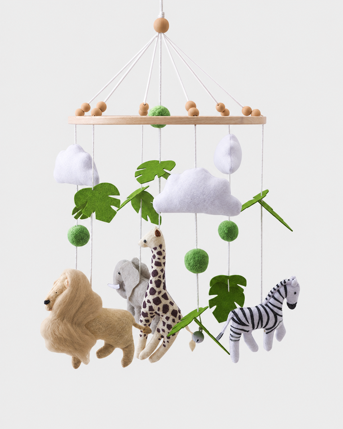 PerfectBaby Felt Crib Mobile — Sun Forest Collection — Jungle Animals