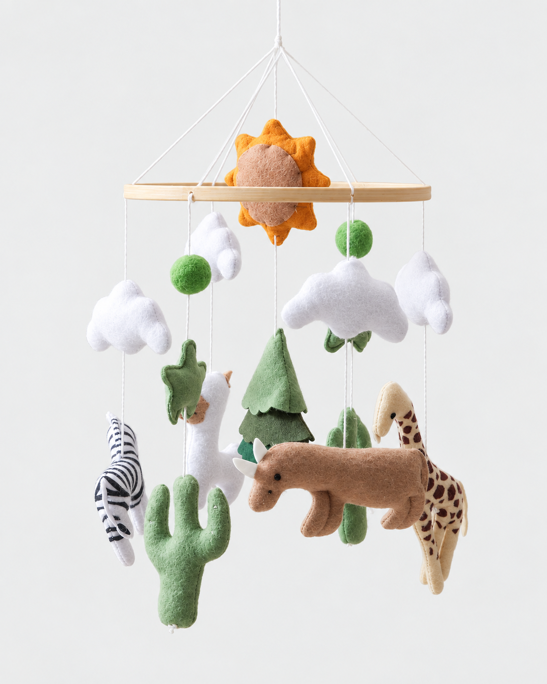 PerfectBaby Felt Crib Mobile — Sun Forest Collection — Sun Forest