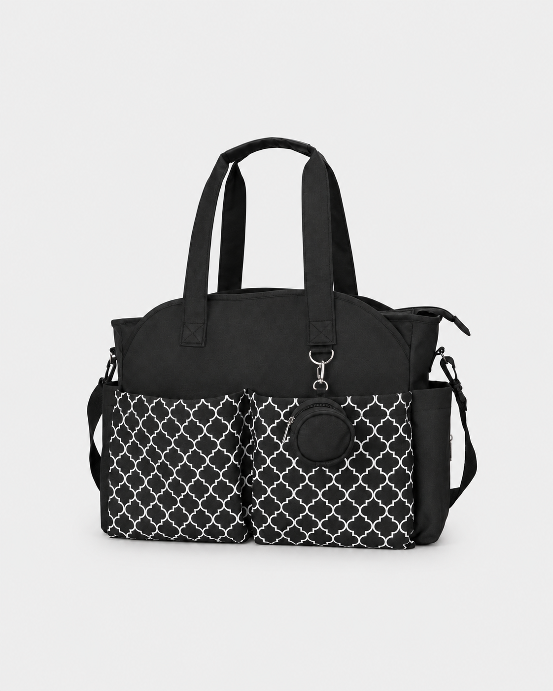 PerfectBaby Diaper Tote with Pacifier Case — Black