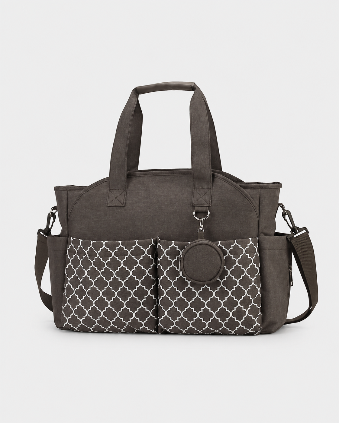 PerfectBaby Diaper Tote with Pacifier Case — Brown