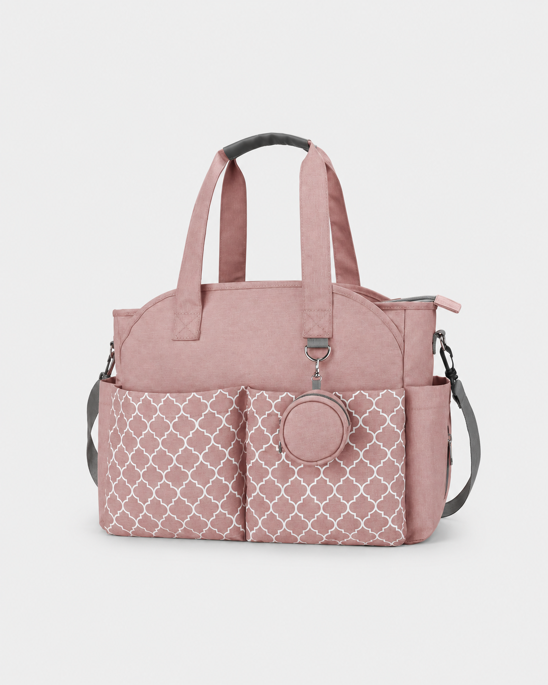 PerfectBaby Diaper Tote with Pacifier Case — Pink