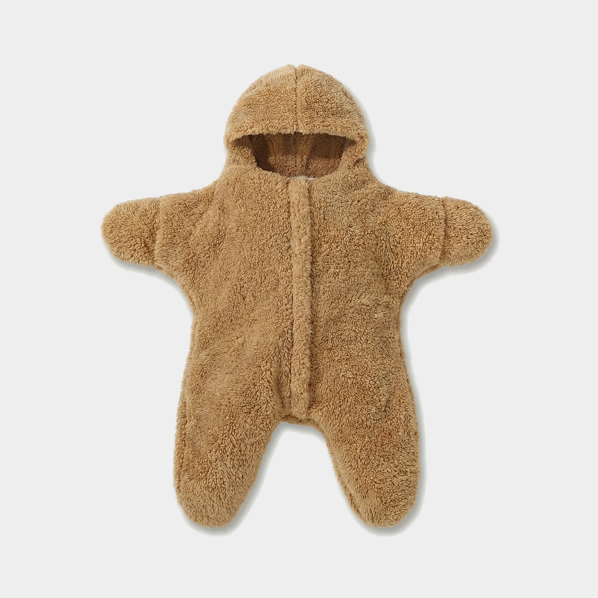 starfish baby sleeping bag — Brown, full product view on a light grey background