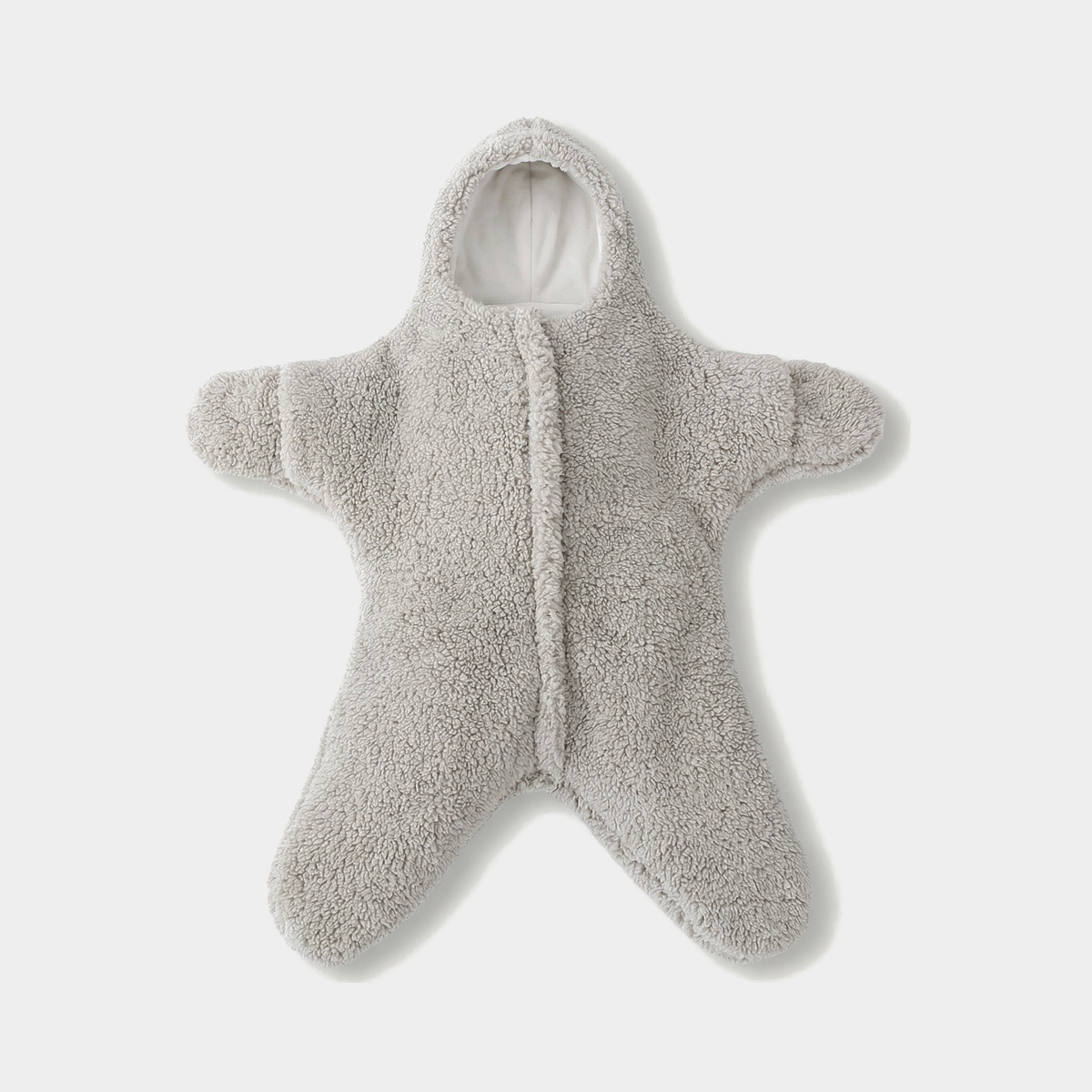 starfish baby sleeping bag — Grey, full product view on a light grey background