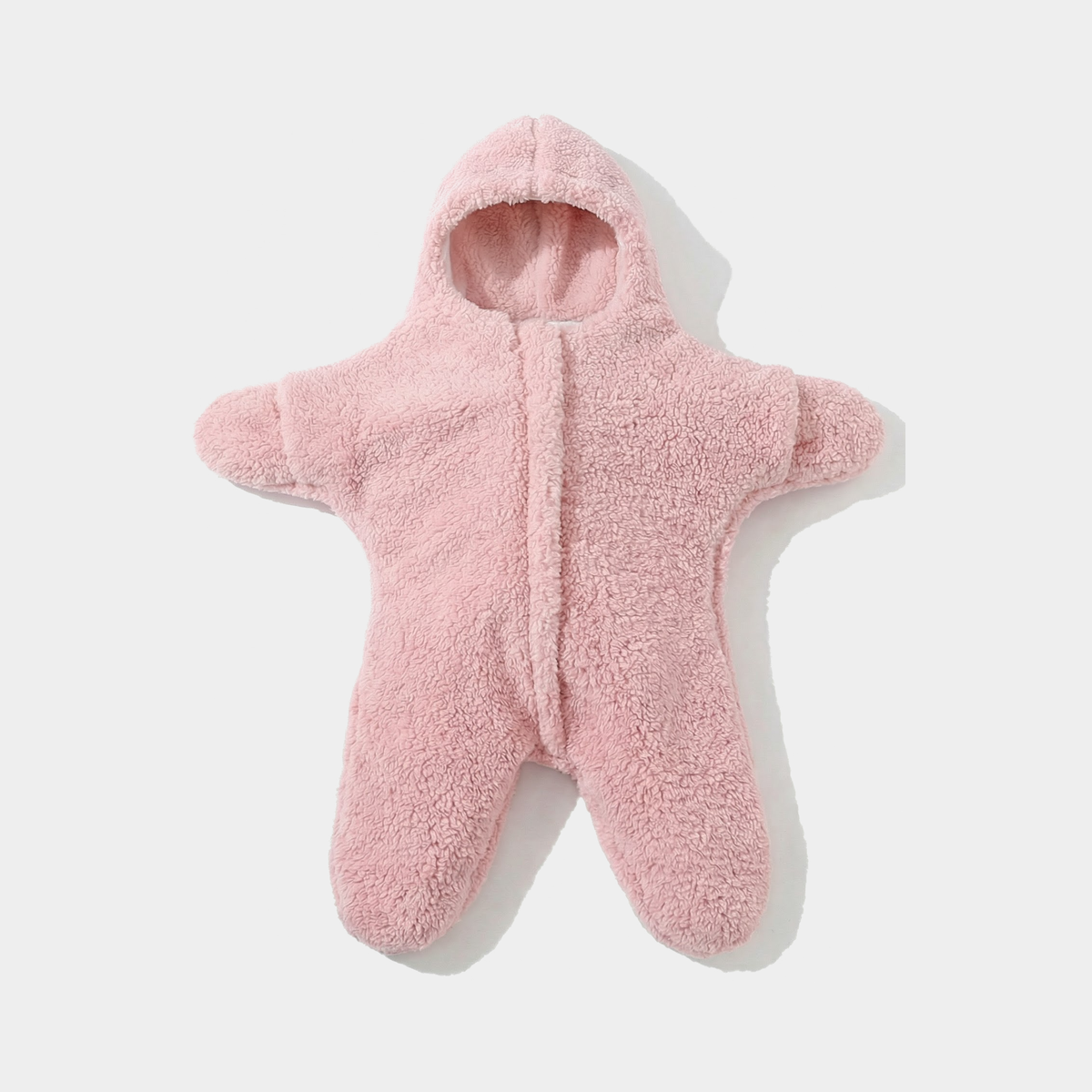 starfish baby sleeping bag — Pink, full product view on a light grey background