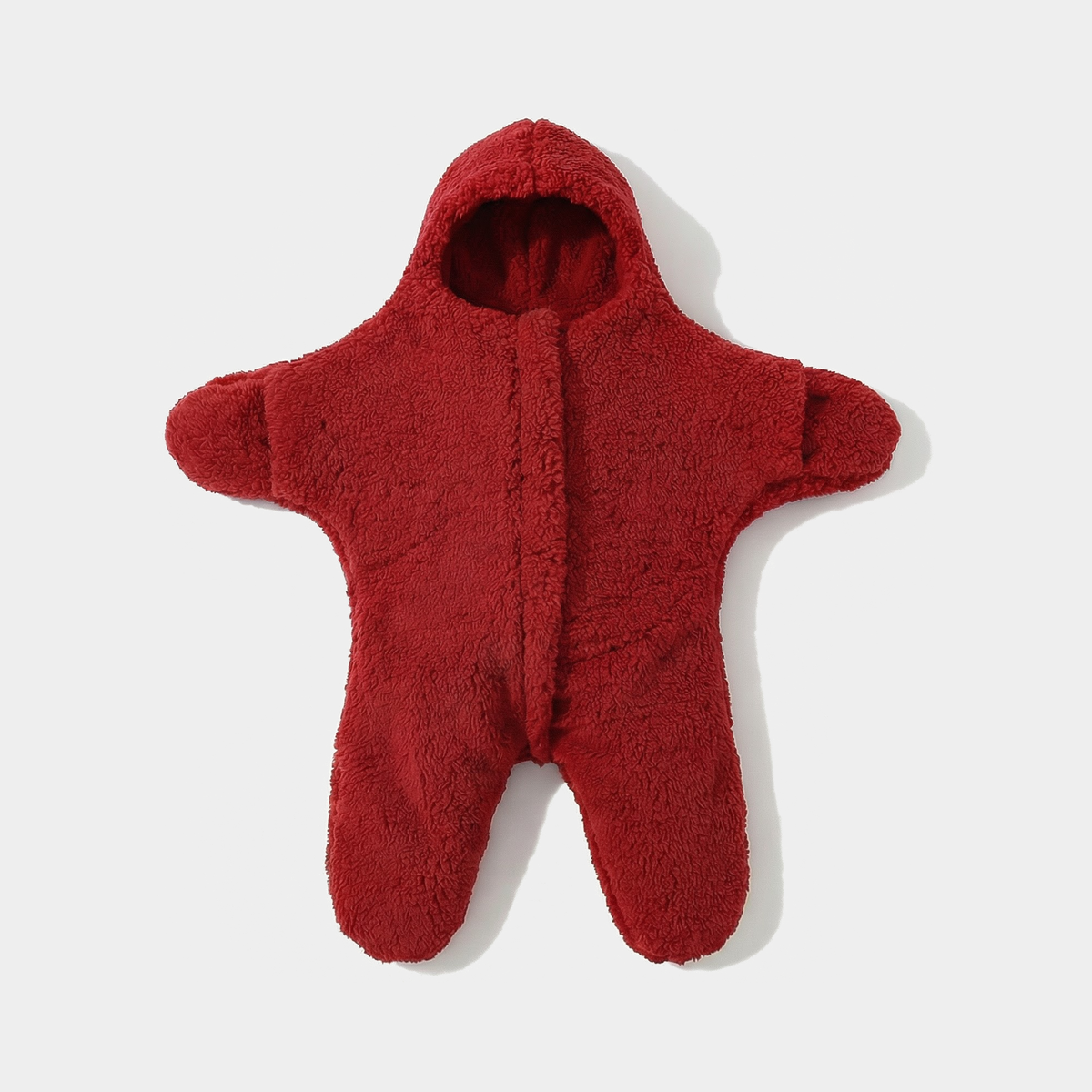 starfish baby sleeping bag — Red, full product view on a light grey background