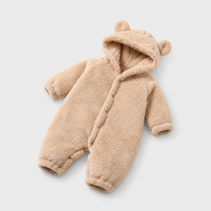 PerfectBaby™ Plush Baby Hooded Romper