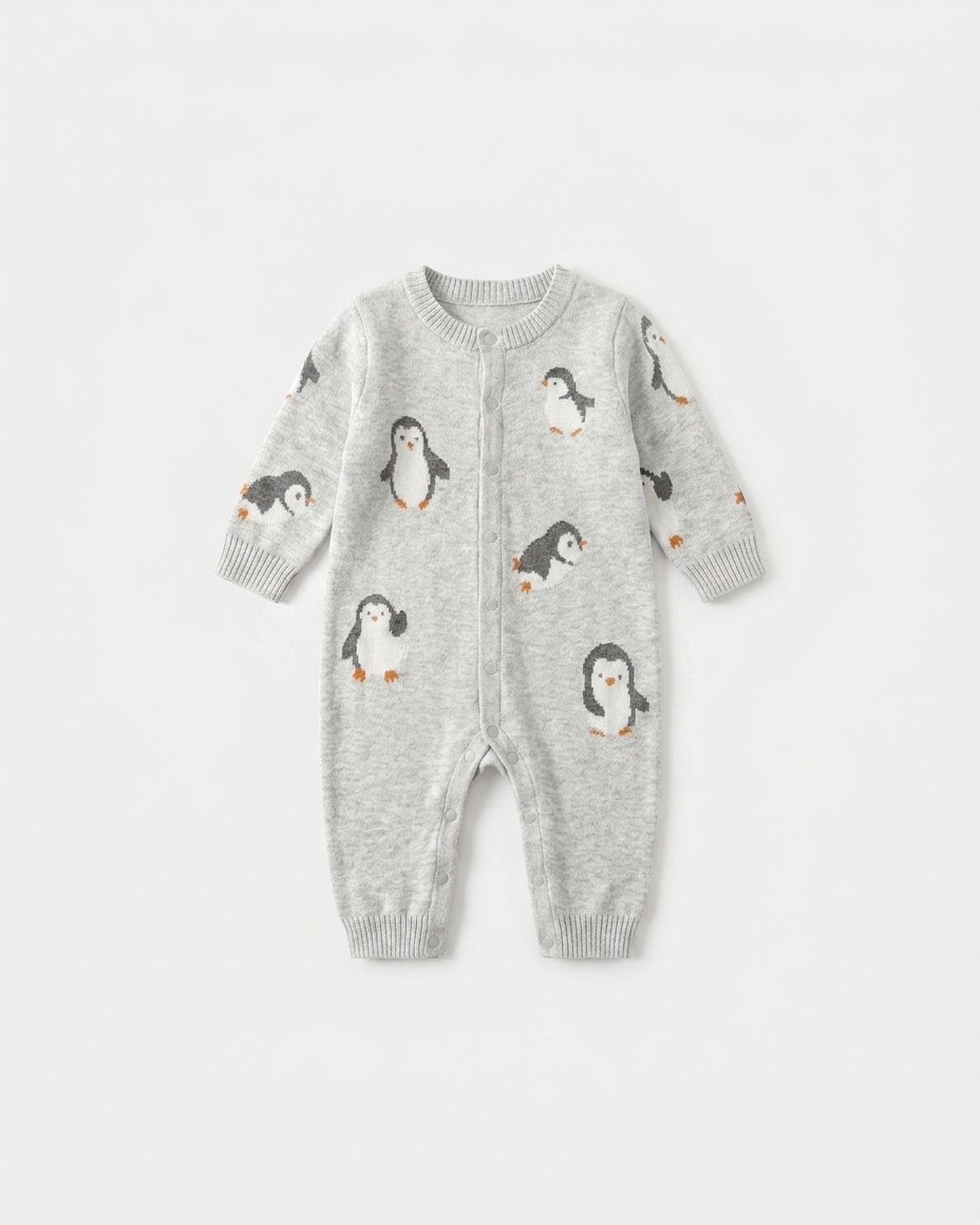 PerfectBaby™ Penguin Knit Baby Romper — photo 1