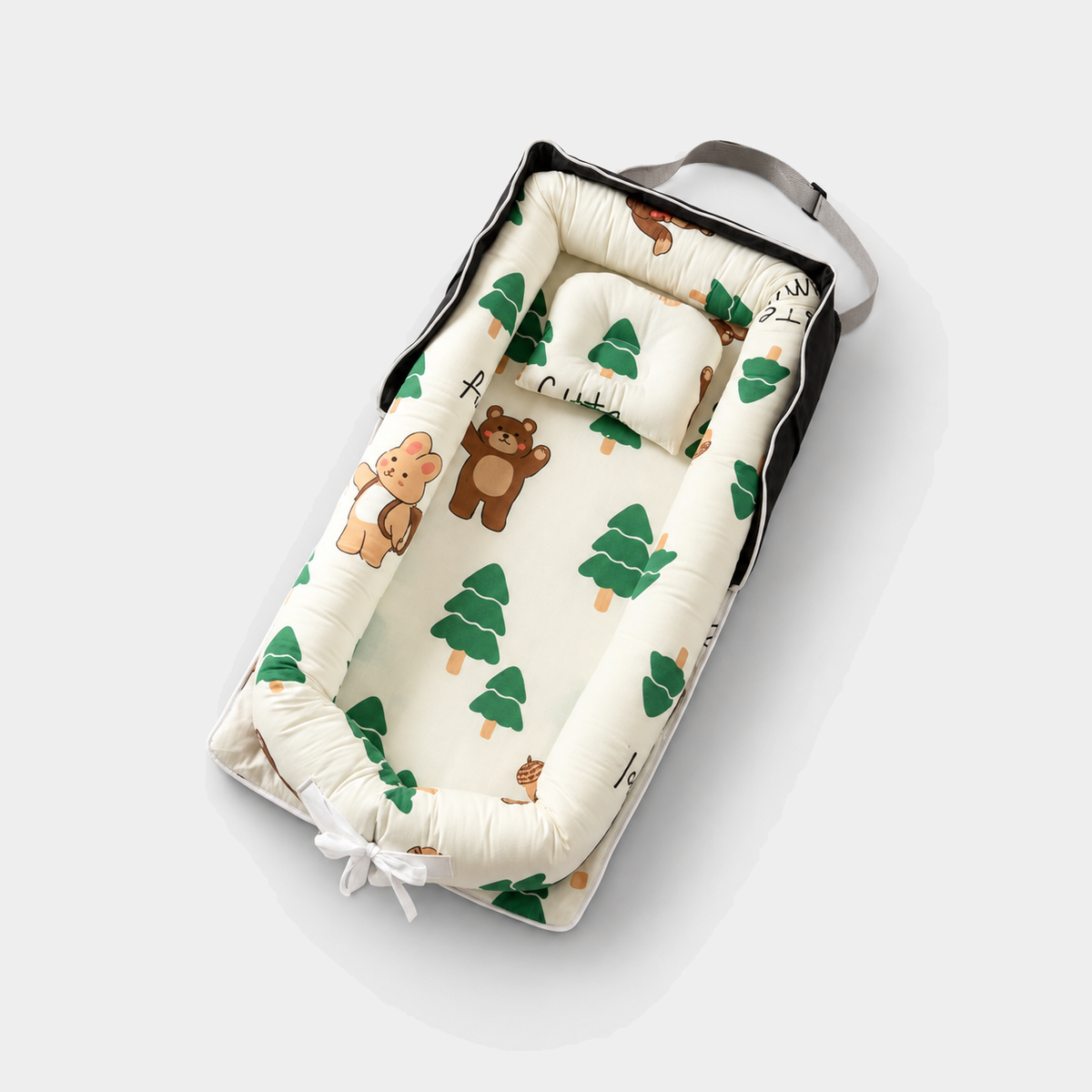 CarryNest Jungle Bear pattern, complete product studio view