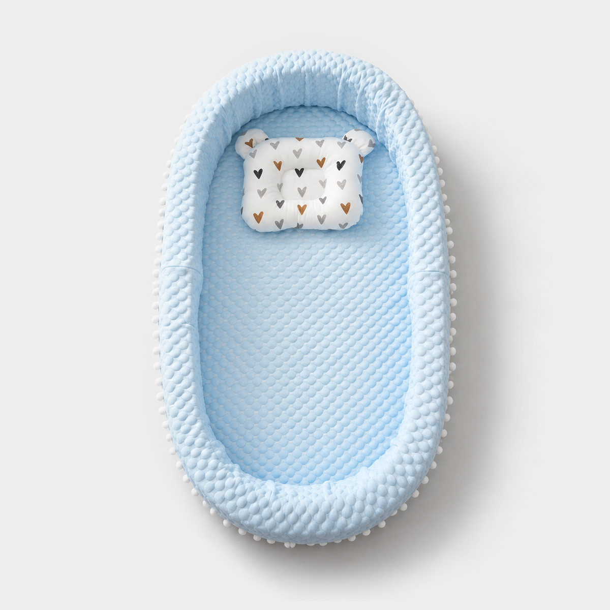 PerfectBaby™ DreamNest — Cherry Blossom Blue, studio product view
