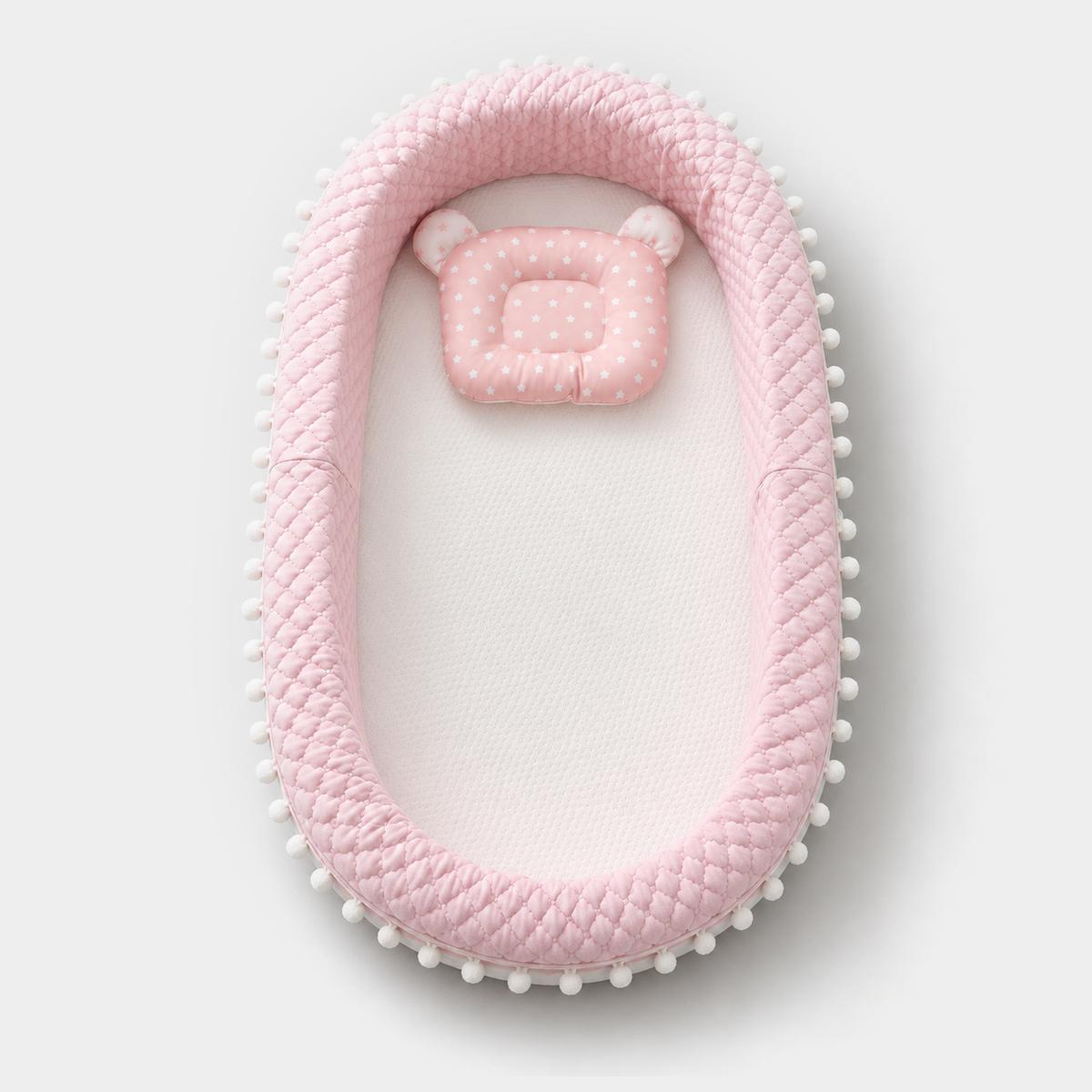 PerfectBaby™ DreamNest — Soft Pink, studio product view