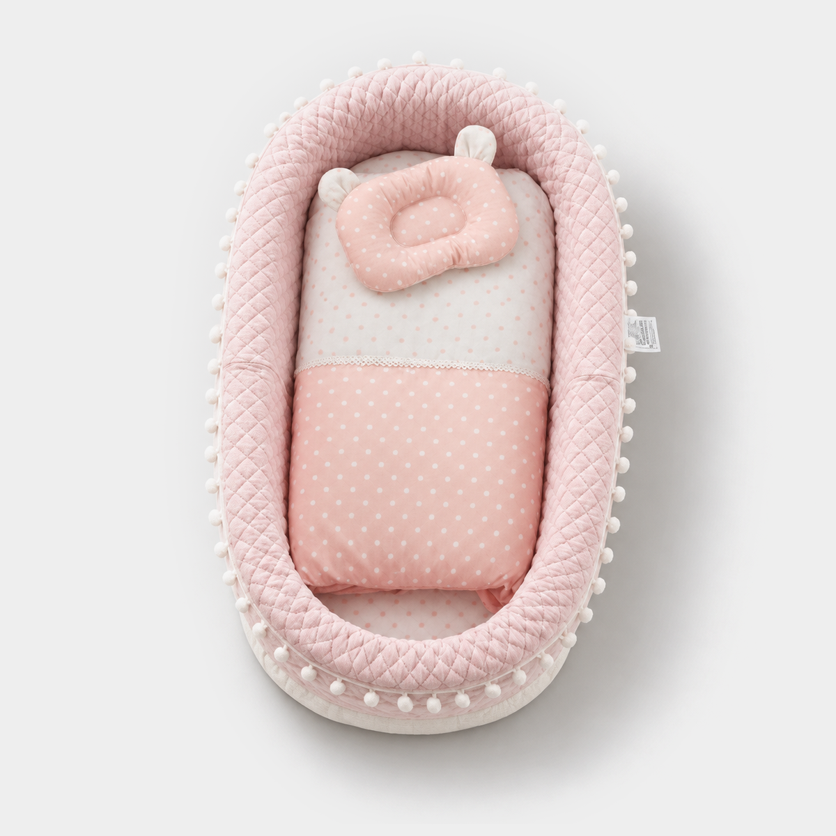 PerfectBaby™ DreamNest Set — PerfectBaby™ DreamNest + 2 Gifts (Blush Pink), studio product view
