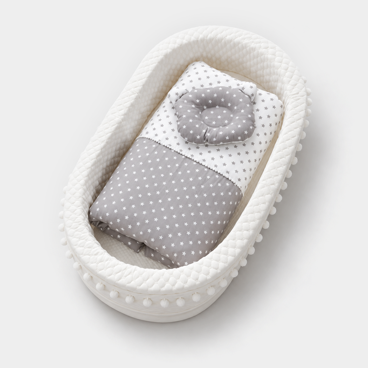 PerfectBaby™ DreamNest Set — PerfectBaby™ DreamNest + 2 Gifts (Cream White), studio product view