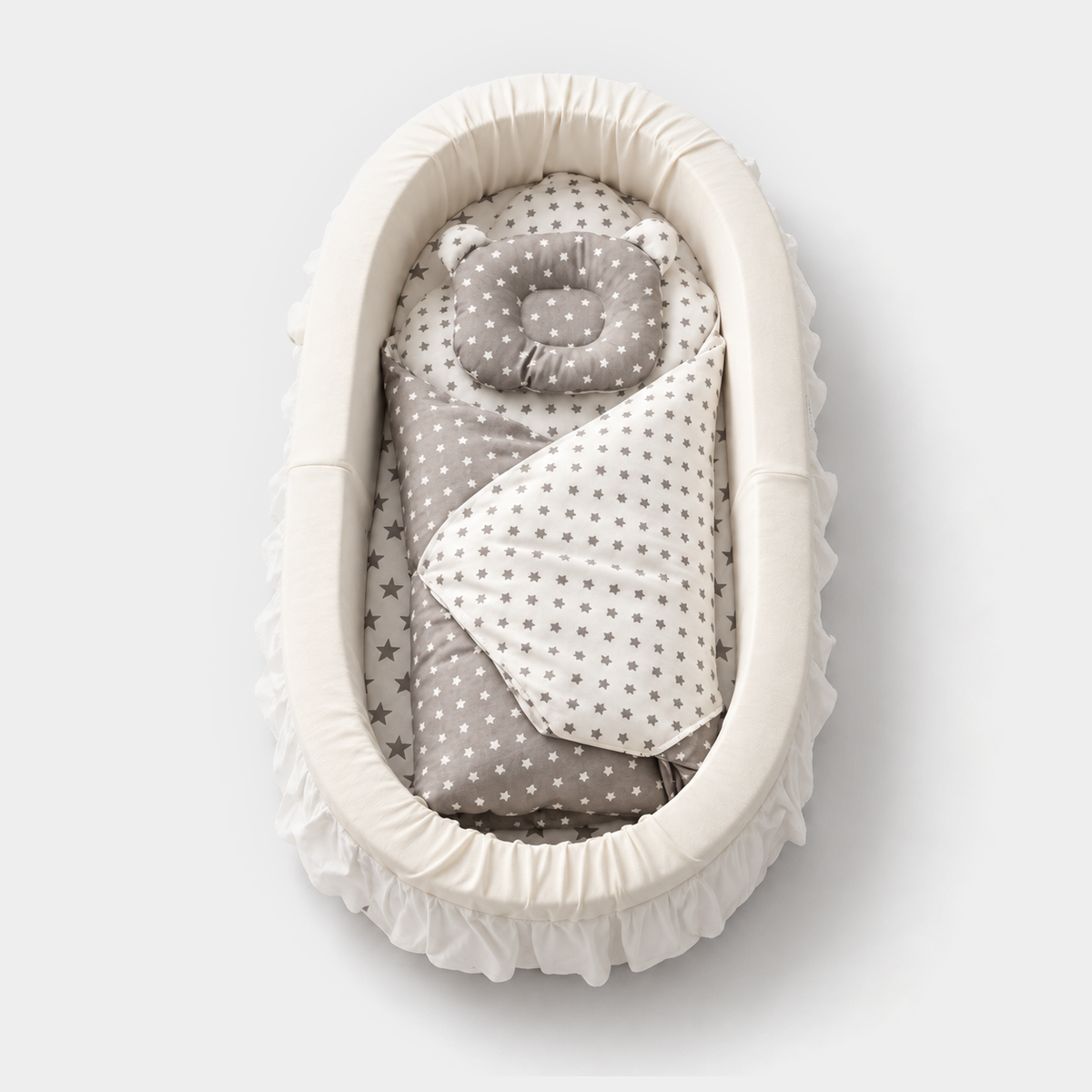 PerfectBaby™ DreamNest Set — PerfectBaby™ DreamNest + 2 Gifts (Milk Beige), studio product view