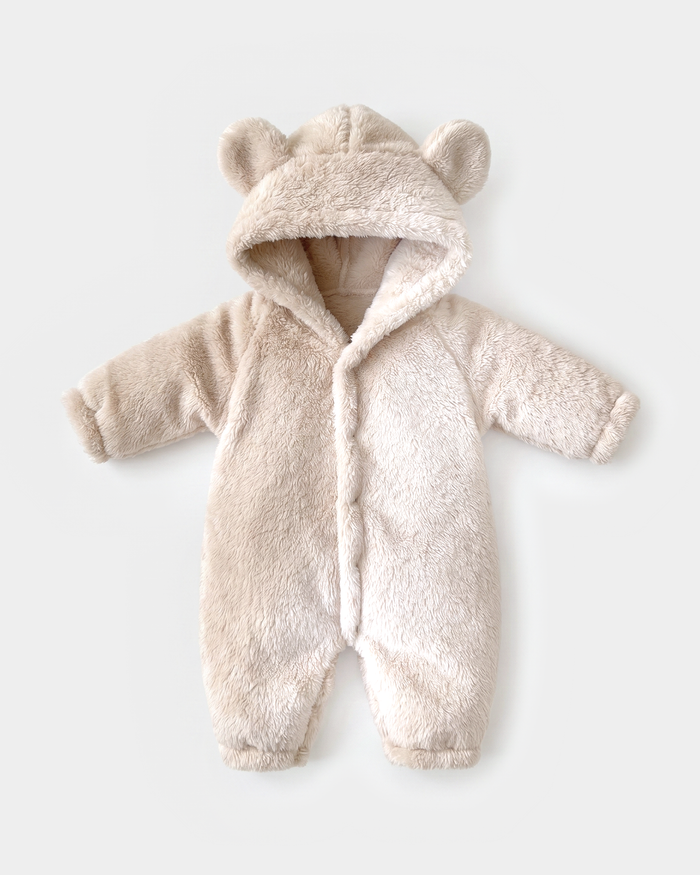 PerfectBaby™ Plush Baby Hooded Romper